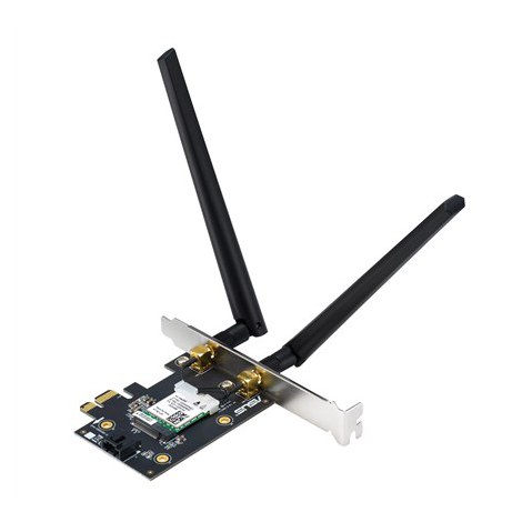 Asus | Wi-Fi Adapter, Tri-Band, Wi-Fi 6E Adapter | PCE-AXE5400 | 802.11ax | 574/2402/2042 Mbit/s | Mbit/s | Ethernet LAN (RJ-45) - 3